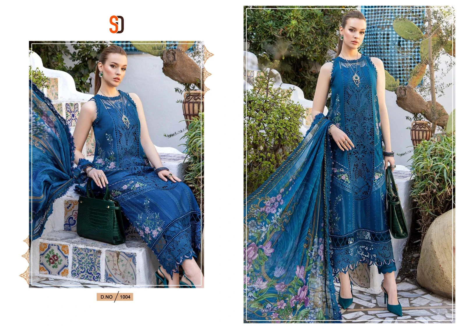 Shraddha Designer Maria.B Lawn Vol 1 Nx Pure Cotton Wholesale Pakistani Salwar Suit Catalog — Wholesale Salwar Suits, MPA wholesale from Surat - Gallery Image 3